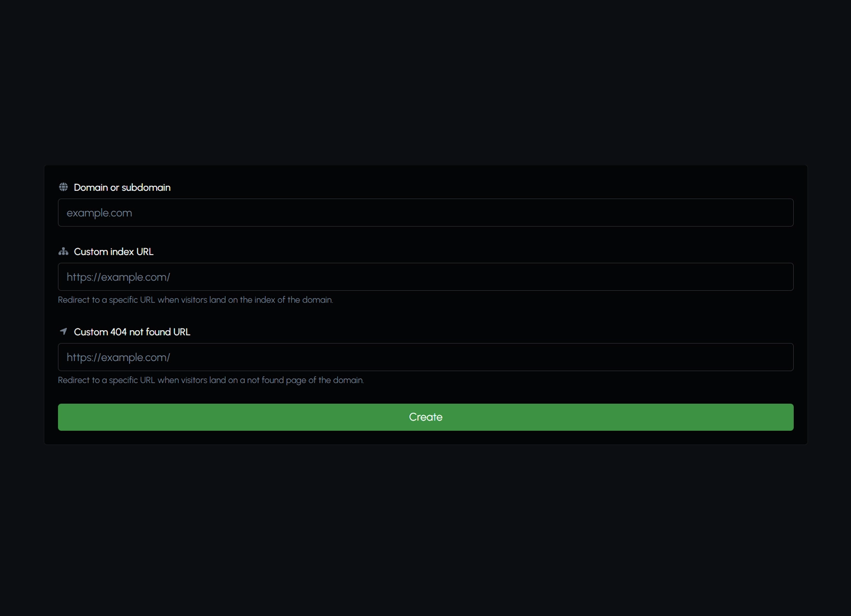 Screenshot of the app custom domains feature for audits