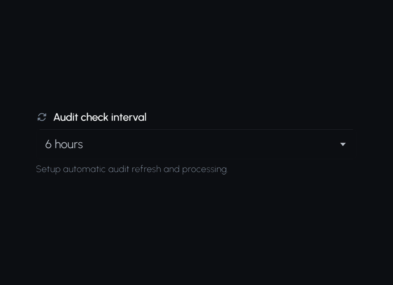 Screenshot of the recurring auditing feature of the app